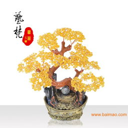 天然水晶樹脂工藝品 招財樹龍鳳水，家居裝飾與財富風水的完美融合
